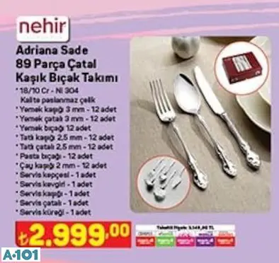 NEHİR ÇATAL KAŞIK BIÇAK TAKIMI NEHİR ÇATAL KAŞIK BIÇAK TAKIMI